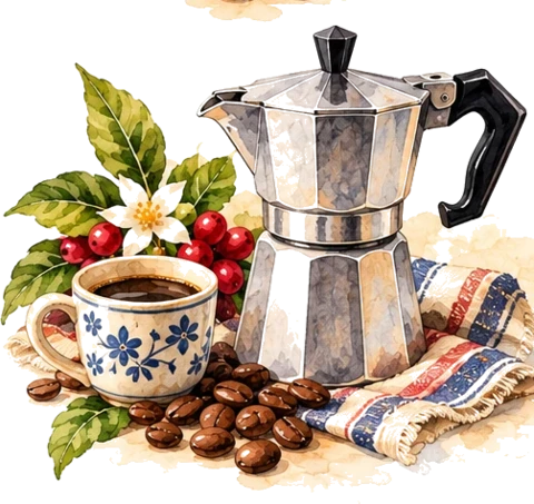 Moka Pot illustration
