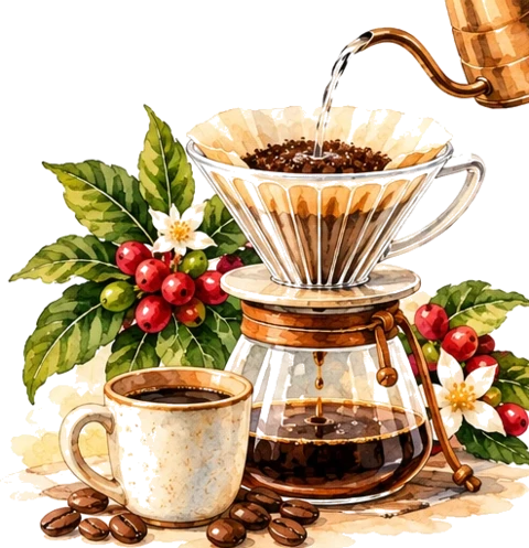 Pour-Over / V60 illustration